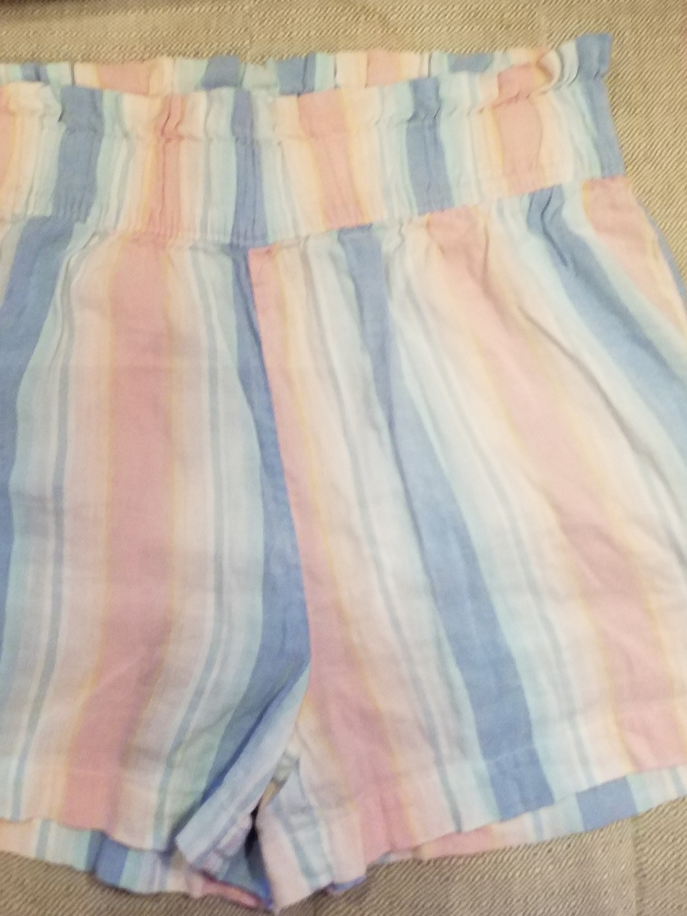 Southern Tide Pastel Striped Women’s Shorts - Pink, Blue, Yellow